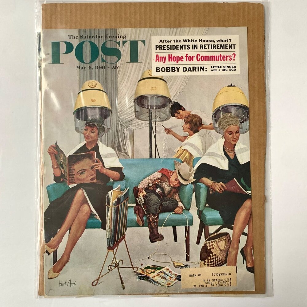 The Saturday Evening Post Magazine COVER May 6 1961 Kurt Ard